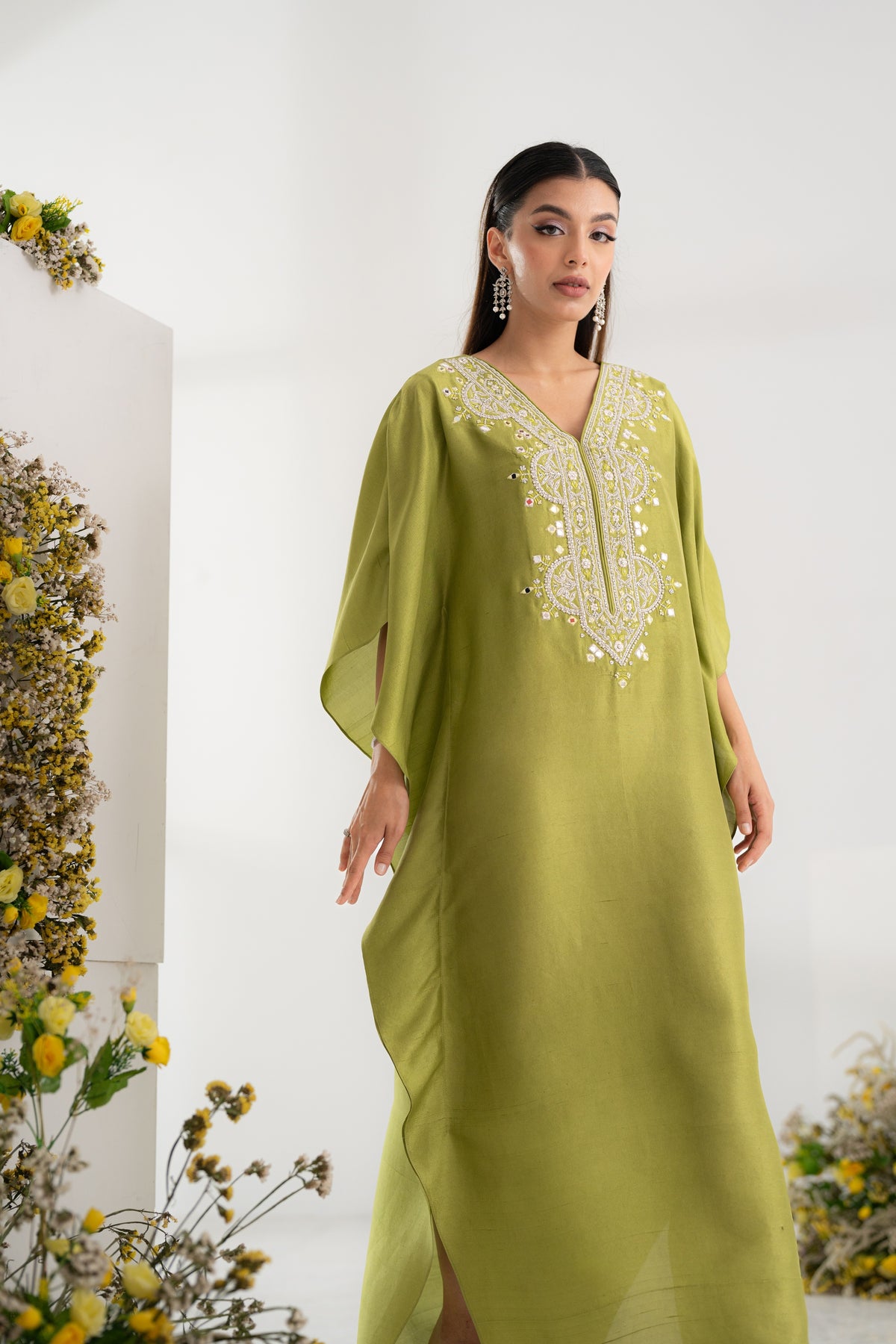The Maya Mirror Work Kaftan