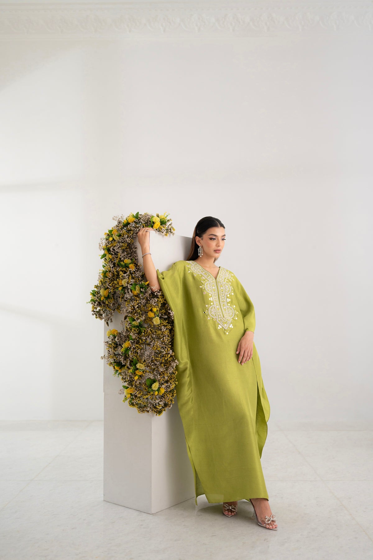 The Maya Mirror Work Kaftan